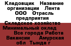 Кладовщик › Название организации ­ Лента, ООО › Отрасль предприятия ­ Складское хозяйство › Минимальный оклад ­ 29 000 - Все города Работа » Вакансии   . Амурская обл.,Тында г.